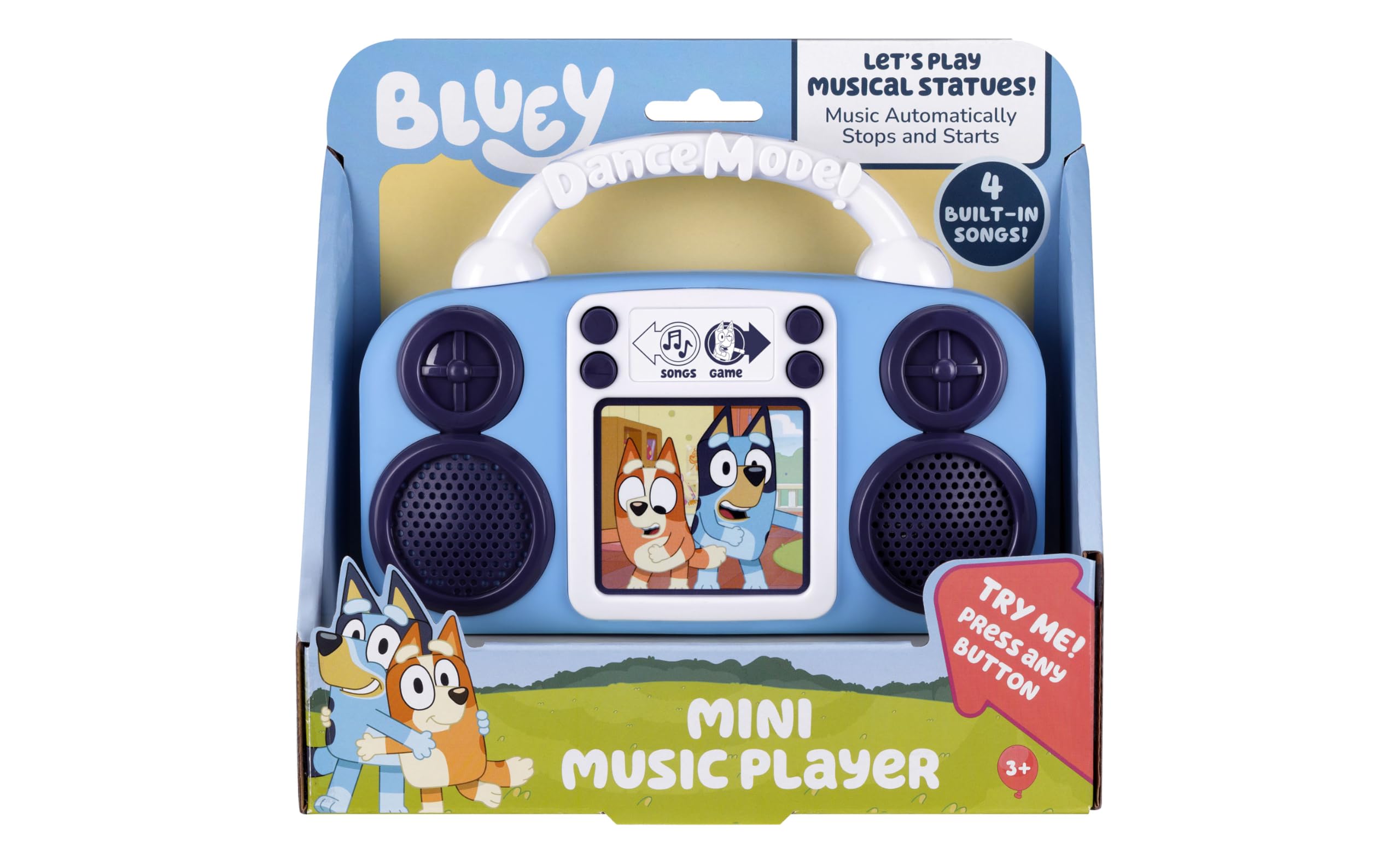 eKids Bluey Music Player for Toddlers – Built-in Songs, Lights, and Musical Statues Game