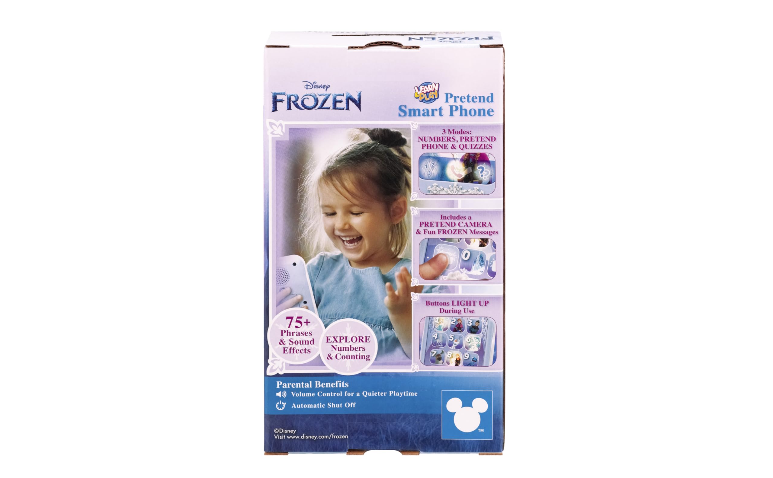 eKids Disney Frozen Toddler Phone with Educational Games and Pretend Play