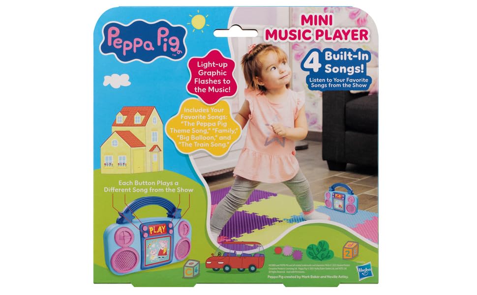 eKids Peppa Pig Music Player for Toddlers – 4 Songs & Flashing Lights