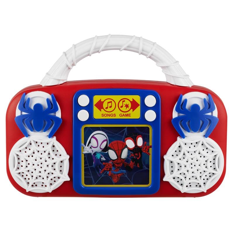 eKids Spidey Music Player with Lights and Freeze Dance for Toddlers Ages 3+