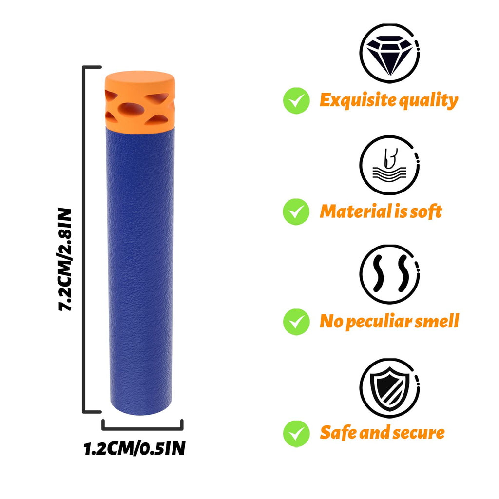 EKIND 200-Pack Waffle Darts Refill - Blue Foam Bullets for N-Strike Blasters