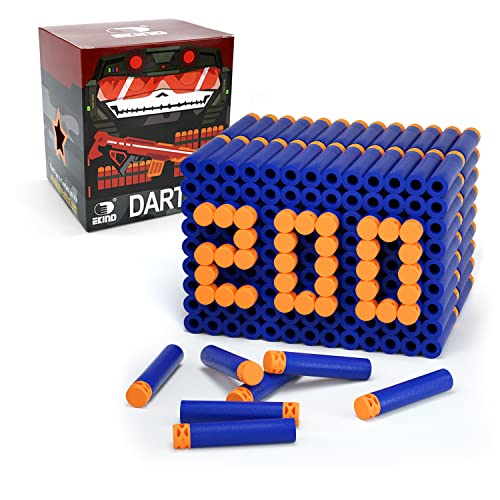 EKIND 200-Pack Waffle Darts Refill - Blue Foam Bullets for N-Strike Blasters