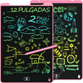 Electight 2-Pack 12-Inch LCD Writing Tablet for Kids – Colorful Doodle Board with Lock & Erase, Eye Protection, Pink