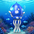 Electric Dancing Octopus Toy with LED Lights and Music - Rechargeable Interactive Crawling Toy for Toddlers (Blue)