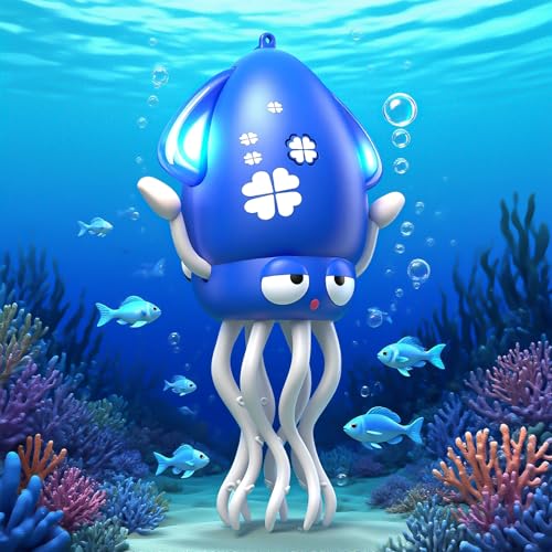 Electric Dancing Octopus Toy with LED Lights and Music - Rechargeable Interactive Crawling Toy for Toddlers (Blue)