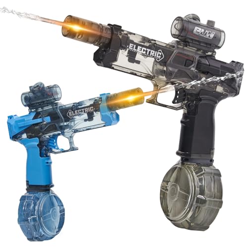 Electric Water Gun with LED Muzzle - Automatic High Pressure Squirt Gun for Kids & Adults