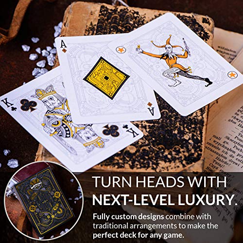 Elephant Playing Cards Cyberpunk Gold Deck – Standard Poker Size, 310 GSM, with Tutorial E-Book