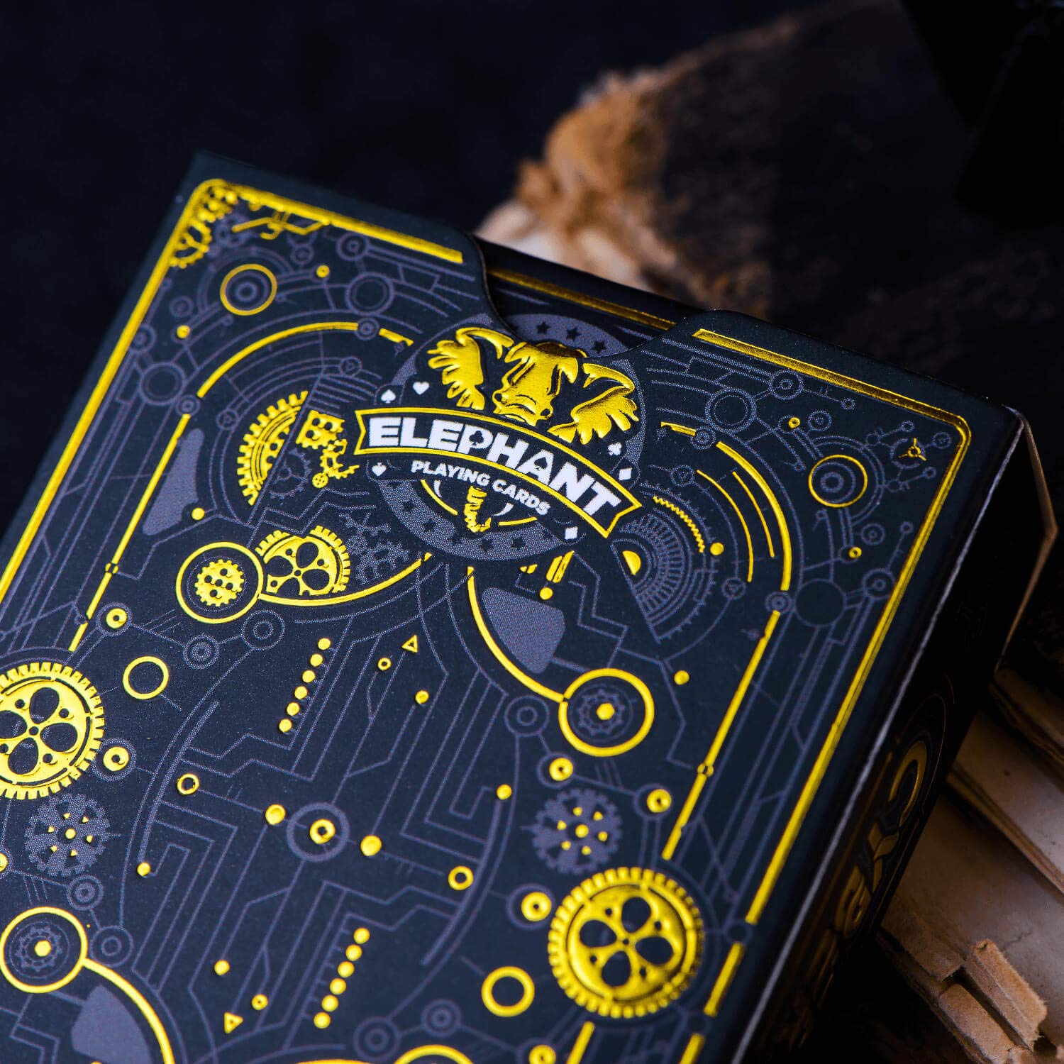 Elephant Playing Cards Cyberpunk Gold Deck – Standard Poker Size, 310 GSM, with Tutorial E-Book
