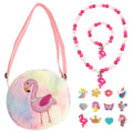 Elesa Miracle Plush Purse and Jewelry Playset – Flamingo Design for Toddlers