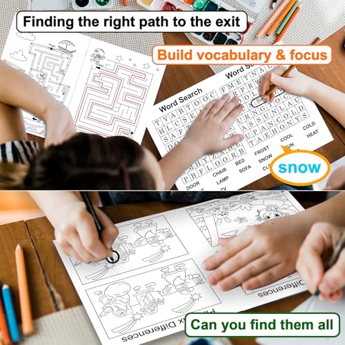 Elfew 20-Pack Small Activity Books for Kids Ages 4-8 – Over 280 Puzzles for Party Favors, Travel, and Classroom Fun