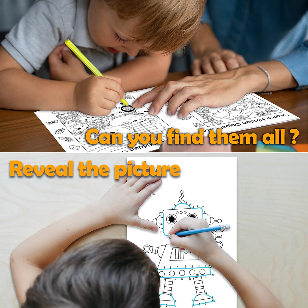 Elfew 20-Pack Small Activity Books for Kids Ages 4-8 – Over 280 Puzzles for Party Favors, Travel, and Classroom Fun