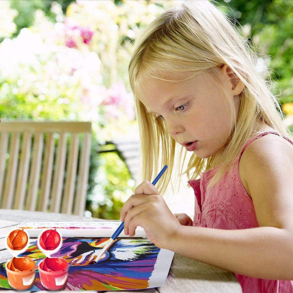 Elftoyer Paint by Numbers Kit – Colorful Cats and Butterflies, 16x20 Inch Canvas, DIY Painting for Kids and Adults