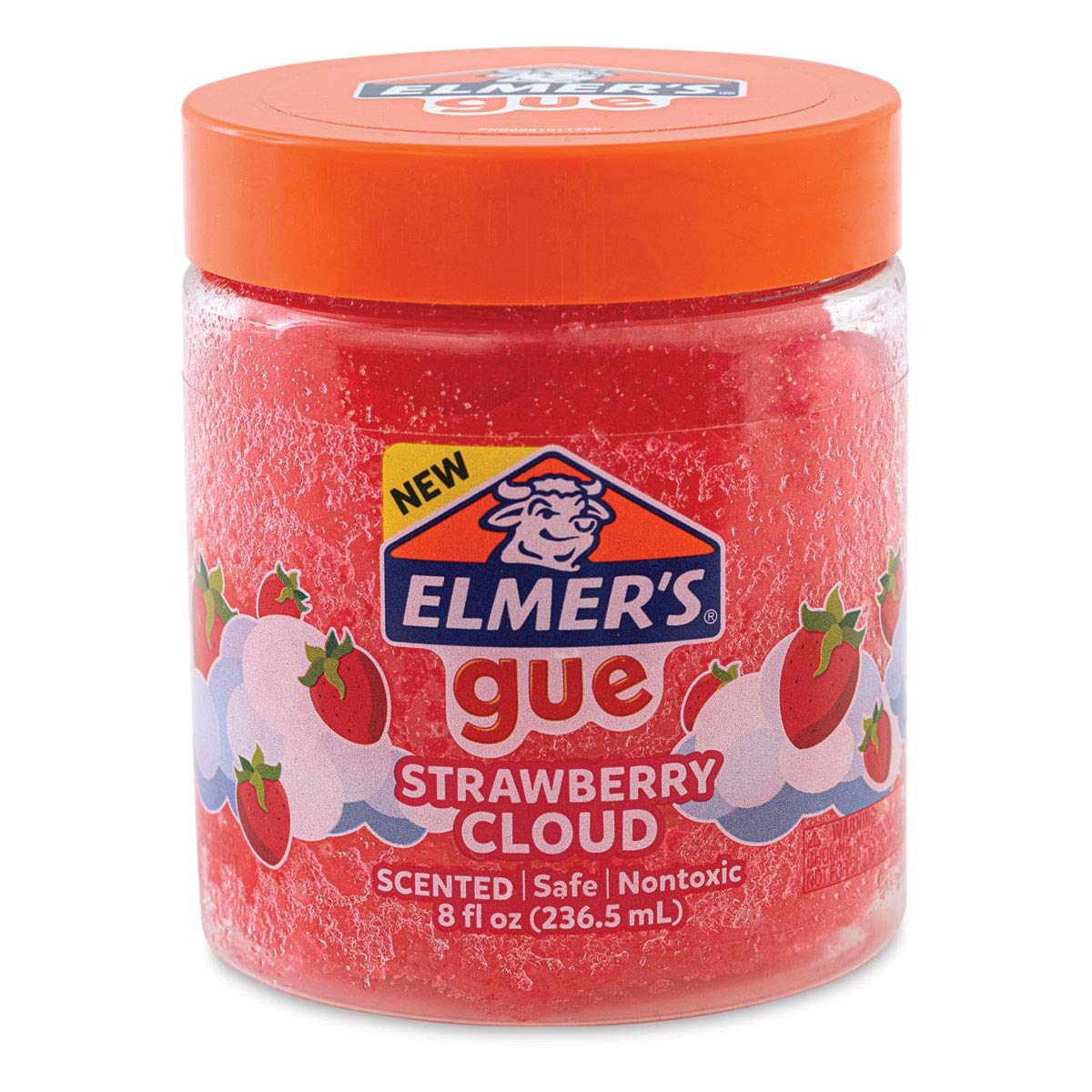 Elmer’s GUE Strawberry Cloud Slime – Ready-to-Play Premade Slime, Scented, 2-Pack