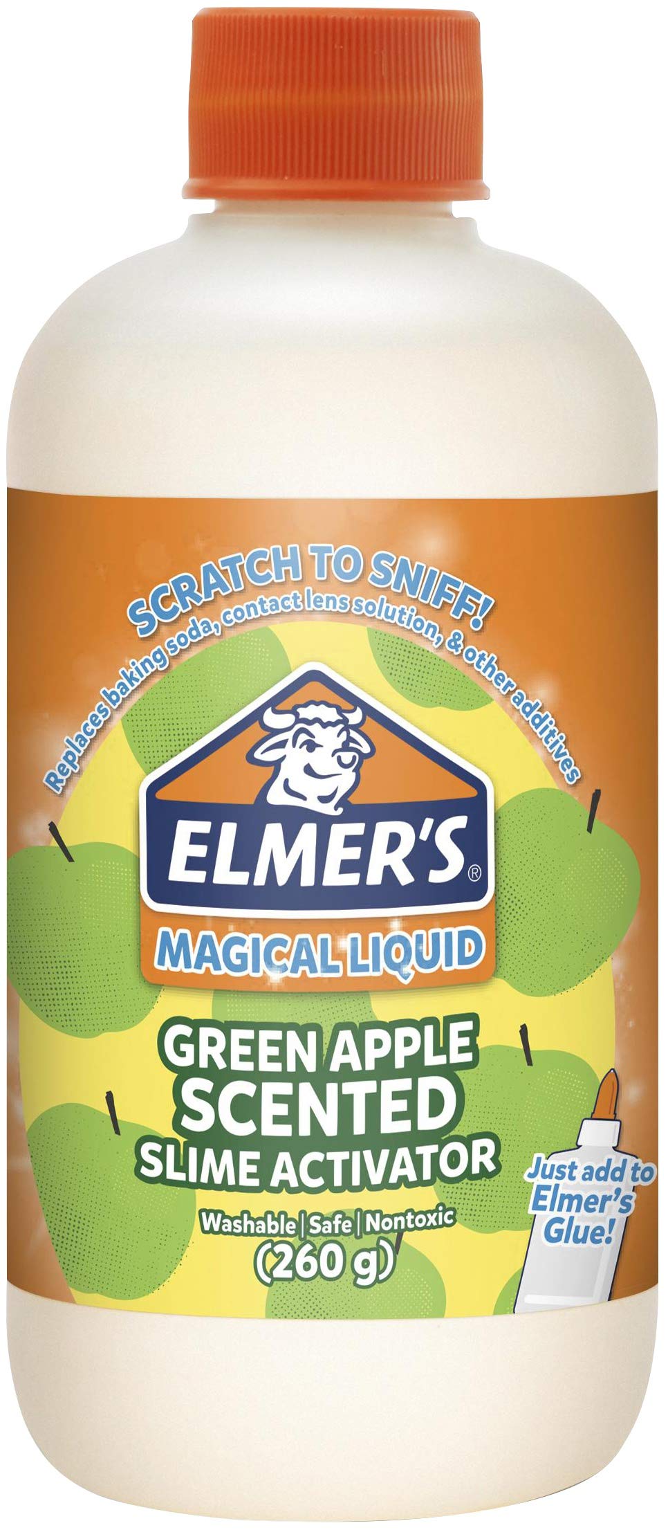 Elmer's Slime Activator - Green Apple Scent, 8.75 oz Bottle for Scented Slime