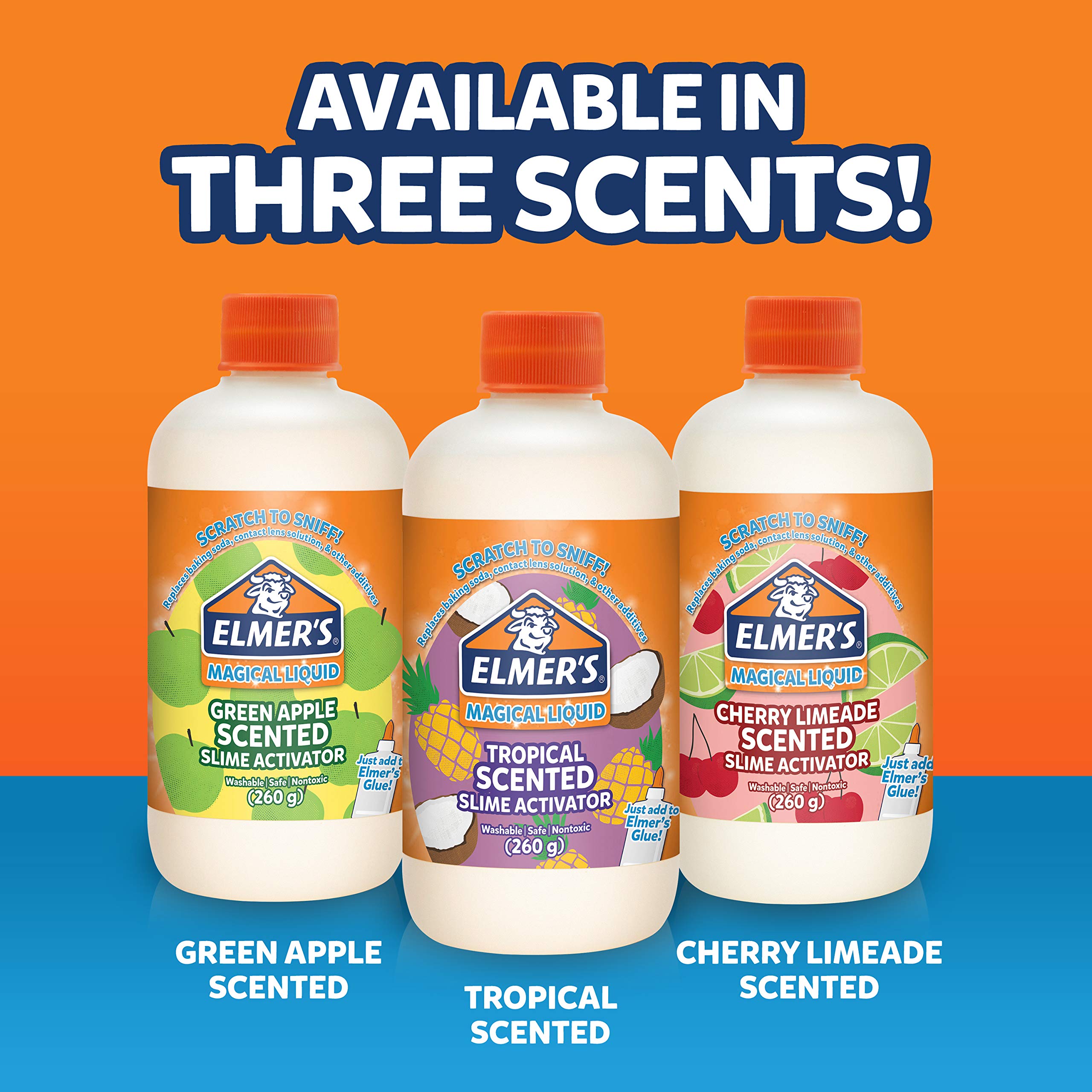 Elmer's Slime Activator - Green Apple Scent, 8.75 oz Bottle for Scented Slime