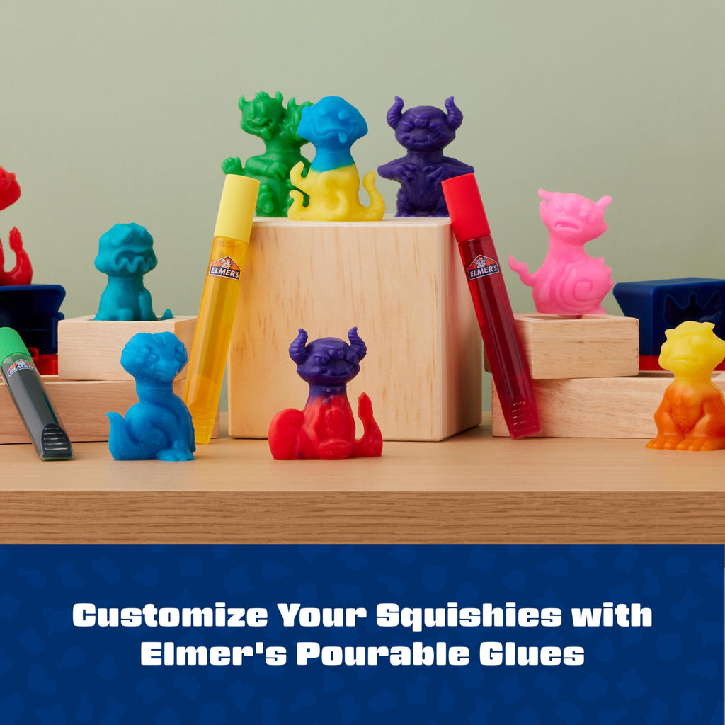 Elmer's Squishies Mix & Match DIY Kit – Create 2 Custom Squishy Toys, 12-Piece Set, Ages 6+
