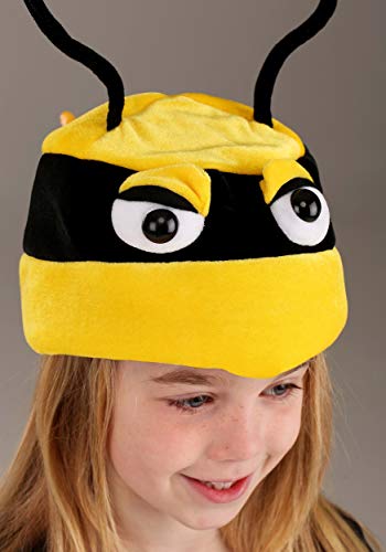 elope Bumblebee Soft Costume Hat for Kids – Foam-Backed Velour with Sculpted Eyes and Stinger