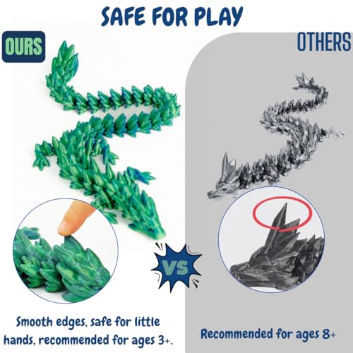 ELORION 4-Piece 8.5-Inch 3D Printed Dragon Eggs with Surprise Dragon Inside – Easter Basket Fillers