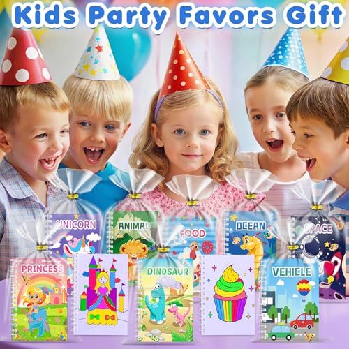Elover 24-Pack Water Coloring Books for Kids Party Favors – Mini Scratch Art Notebooks with Stencils for Ages 4-8