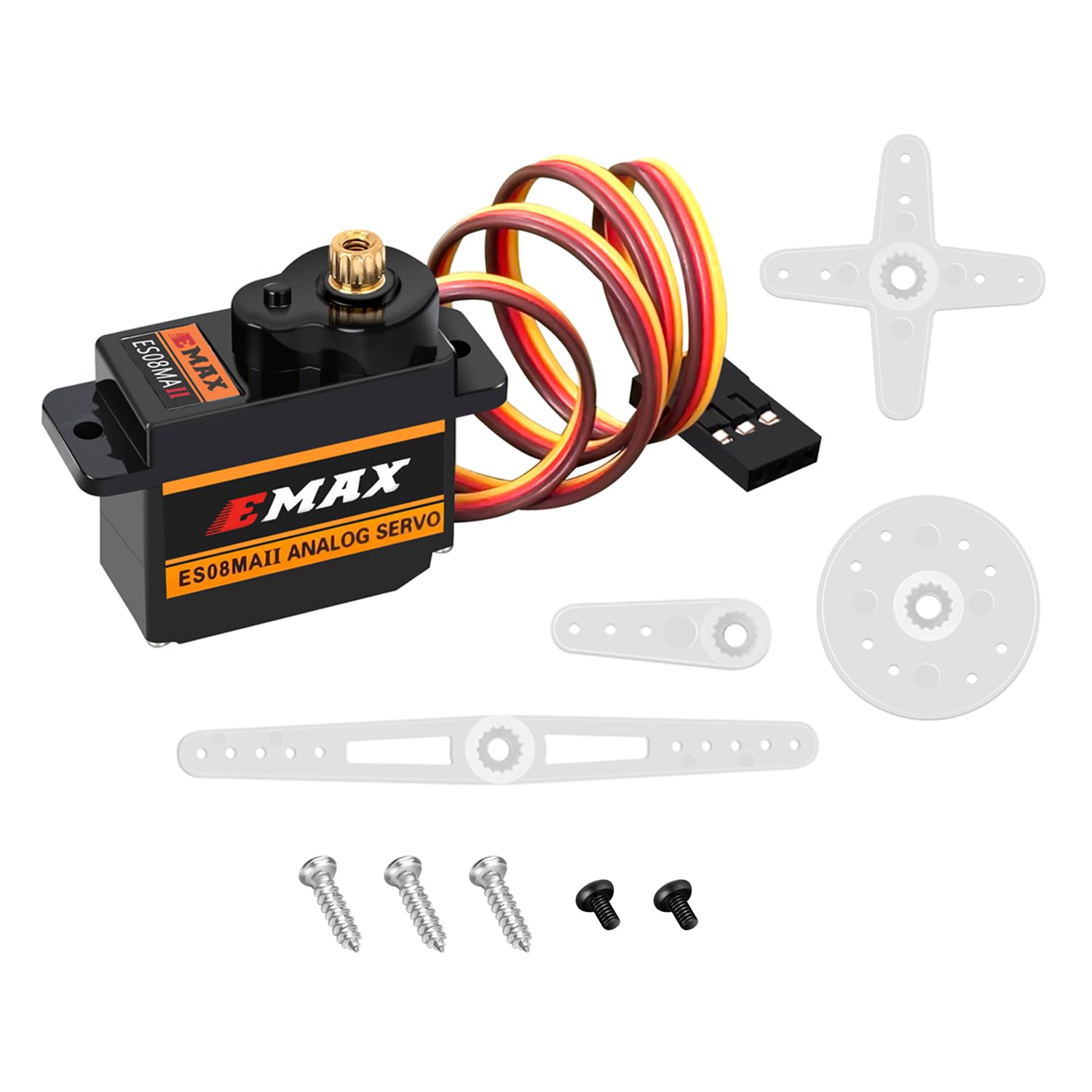EMAX ES08MA II Micro Servo 12g Metal Gear Analog - for RC Models, Robot Arm, STEM, Raspberry Pi Projects