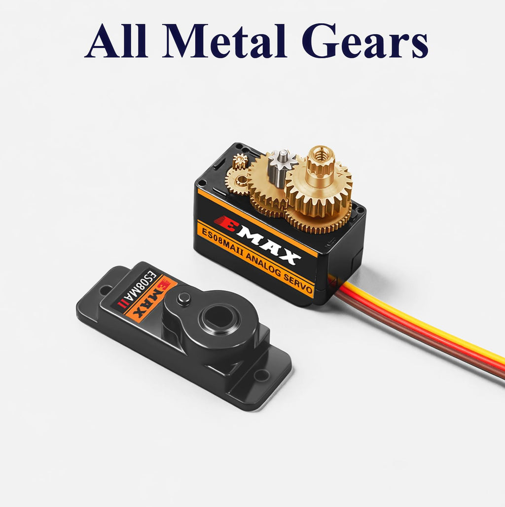 EMAX ES08MA II Micro Servo 12g Metal Gear Analog - for RC Models, Robot Arm, STEM, Raspberry Pi Projects