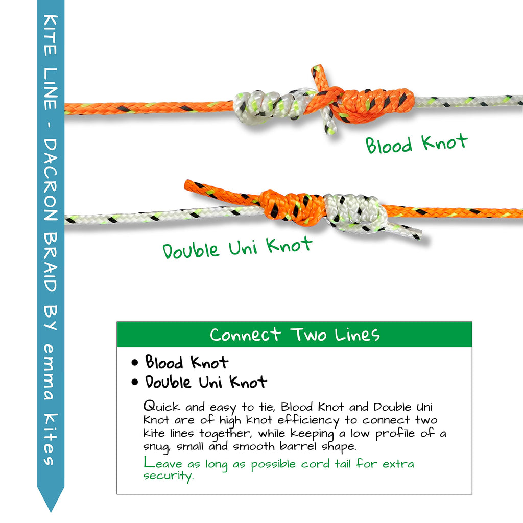 EMMA KITES Braided Dacron Polyester Kite Line - 50 lbs, 1000 ft, Red Flecks for High Visibility