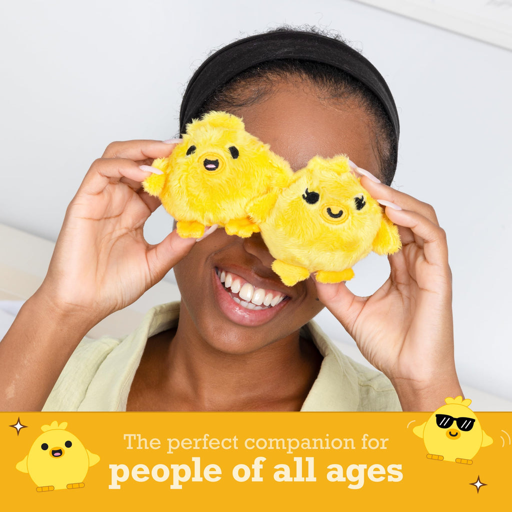 Emotional Support Chickies – 5 Squishy Plush Chicks with Carrying Basket by Relatable