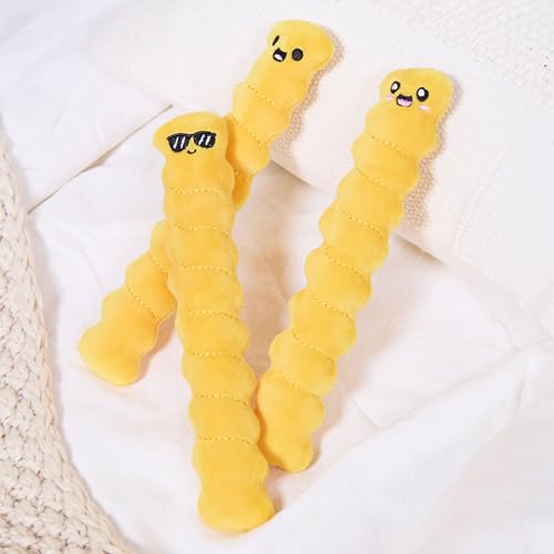 Emotional Support Crinkle Fries Plush Set - 5 Squishy Fries in a Container