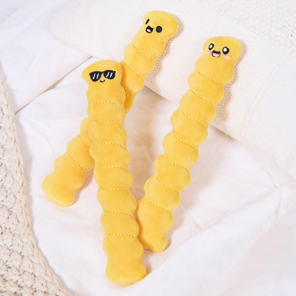 Emotional Support Crinkle Fries Plush Set - 5 Squishy Fries in a Container