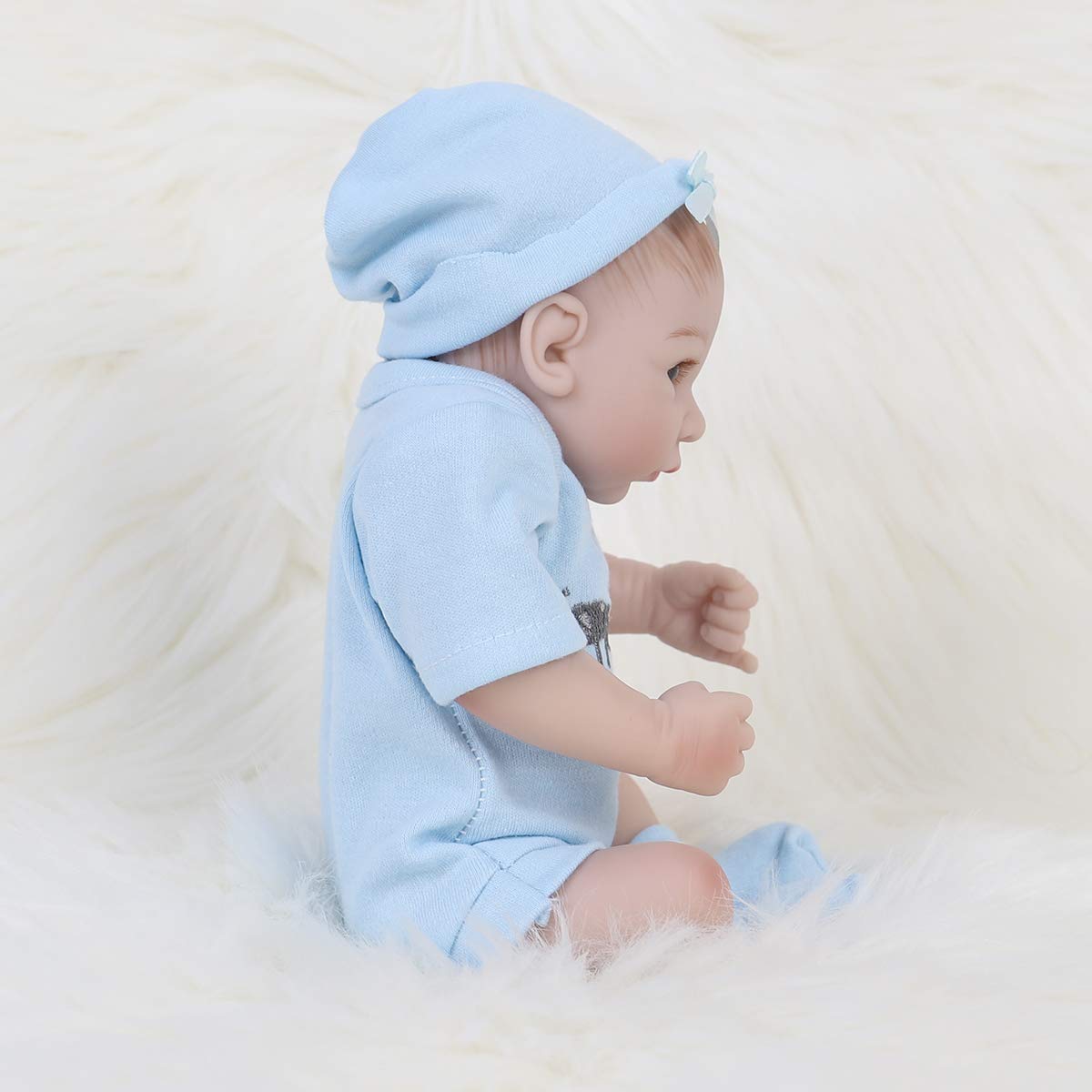 ENADOLL 10-Inch Reborn Baby Boy Doll: Realistic Silicone Vinyl with Outfit, Hat & Socks for Ages 3+