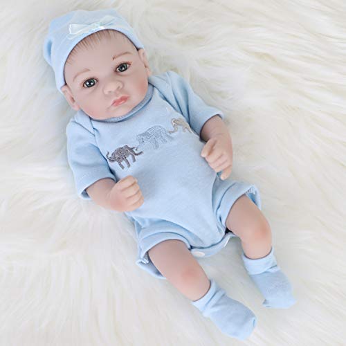 ENADOLL 10-Inch Reborn Baby Boy Doll: Realistic Silicone Vinyl with Outfit, Hat & Socks for Ages 3+