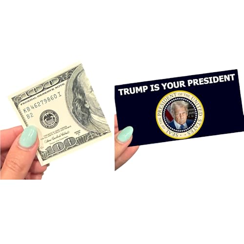 END THE WOKENESS Trump Prank Bills (20 Pack) – Unfolds into 'Trump is your President' Banner