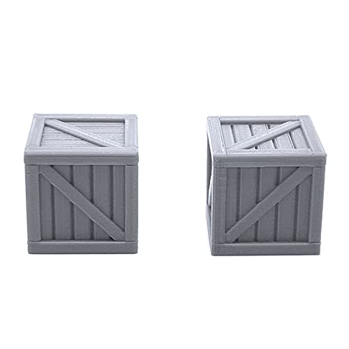 EnderToys Crates and Barrels Set – 3D Printed Wargame Terrain for 40mm Miniatures