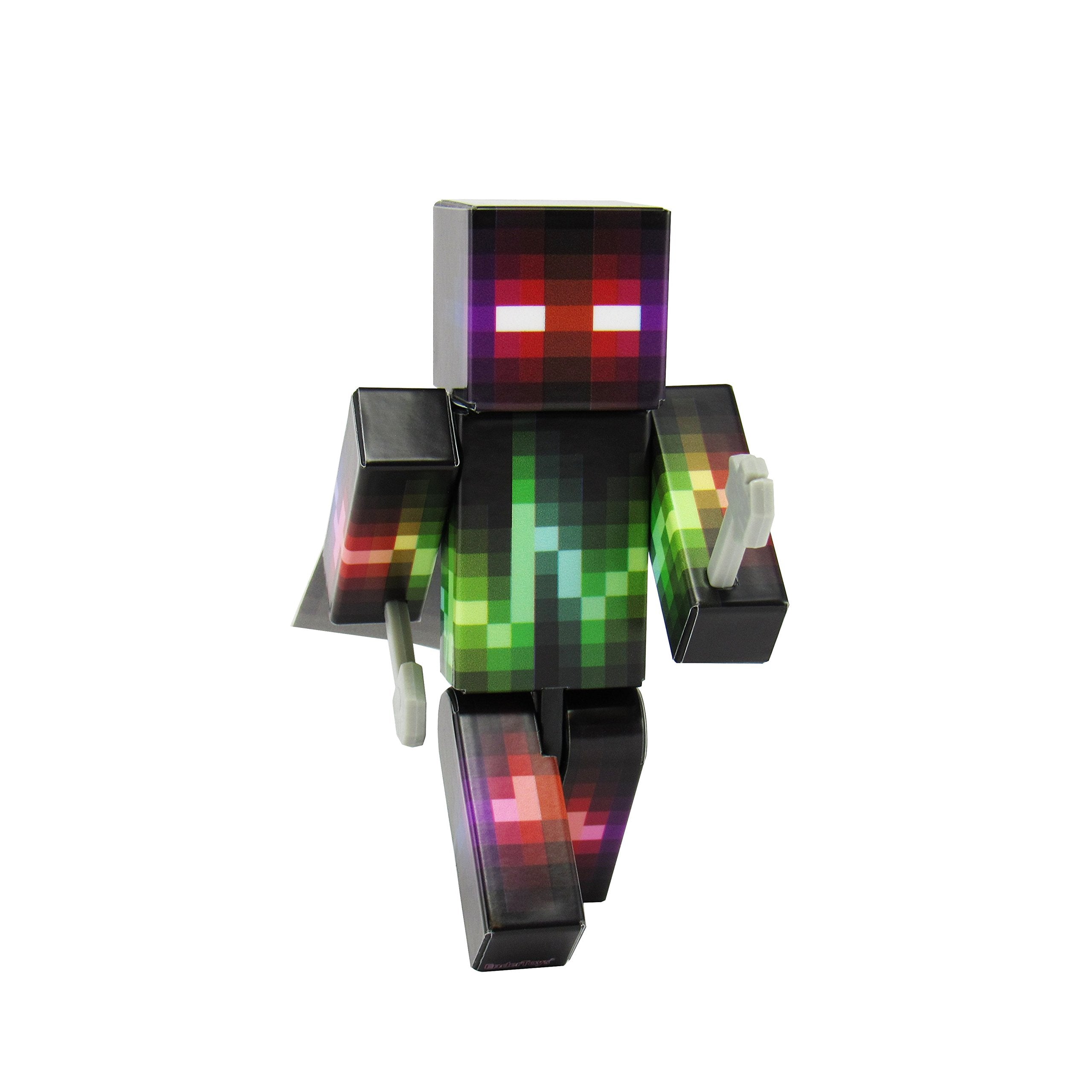 EnderToys DJ Amplitude Action Figure – 4-Inch Fully Articulated Pixelaction Figure with Mystery Cape & Random Accessories