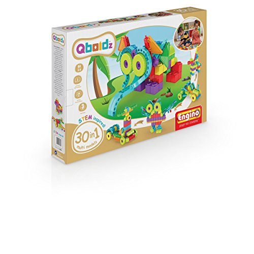 Engino Qboidz 30-in-1 Building Set: Snap-Fit Blocks for Ages 3-6