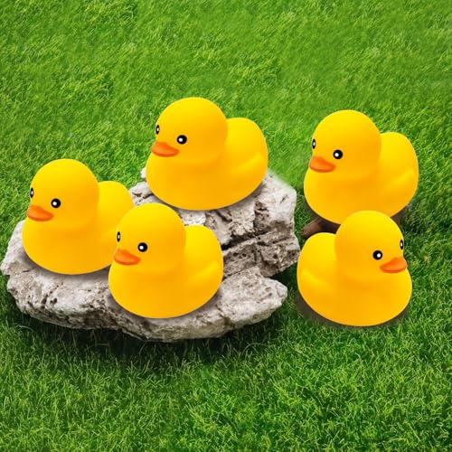 Ensbelei 20-Pack Large Yellow Rubber Ducks – Squeaky Bath Toys for Toddlers, Party Favors, and Decor