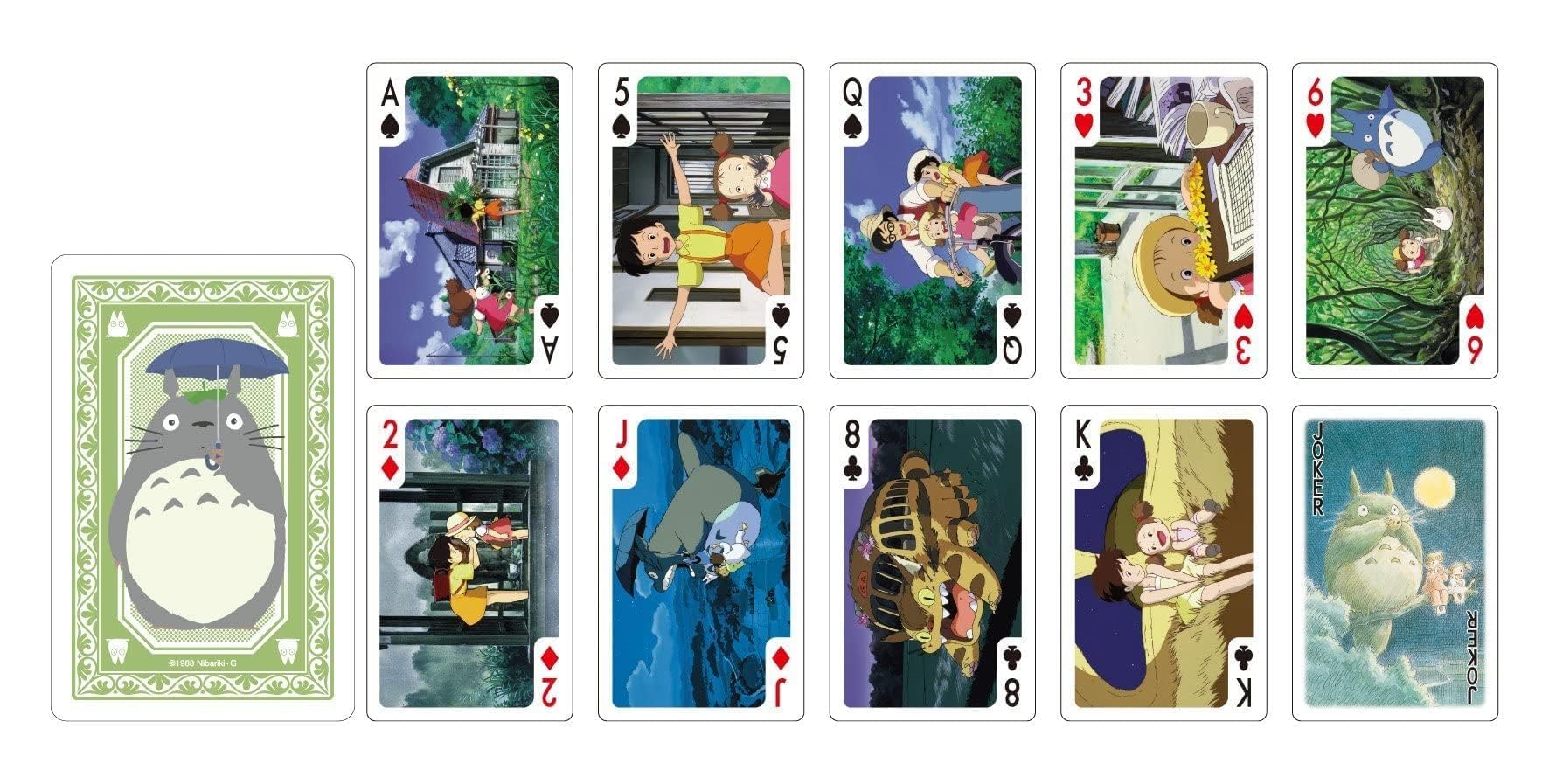 ENSKY Studio Ghibli 54-Card Deck – Spirited Away & My Neighbor Totoro