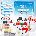 EOBOH 10-Pack DIY Snowman Craft Kit for Kids – Build Multiple Snowmen with Air-Dry Clay and Accessories, Christmas Indoor Activity