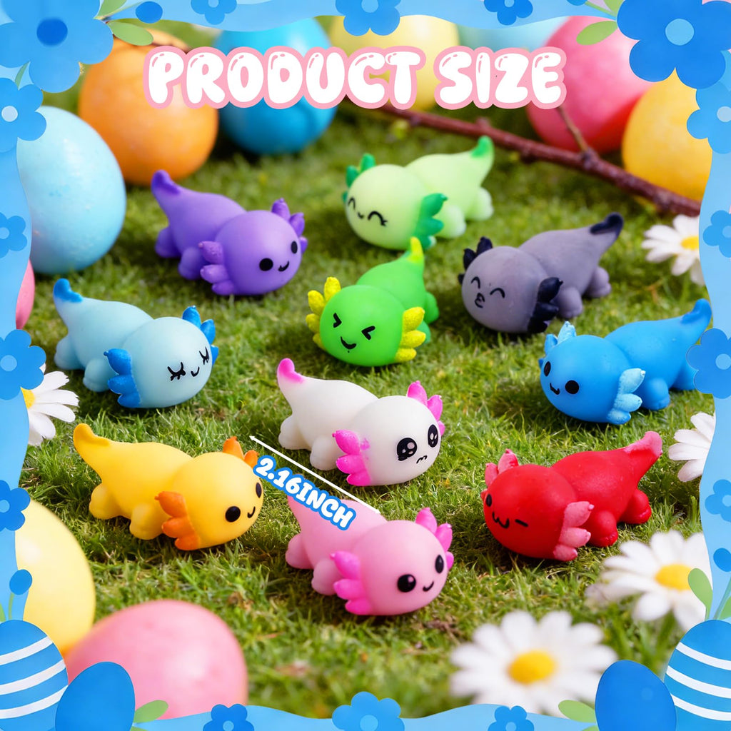 eowvsio 36-Pack Axolotl Mochi Squishy Toys for Easter Egg Fillers, Party Favors & Stress Relief