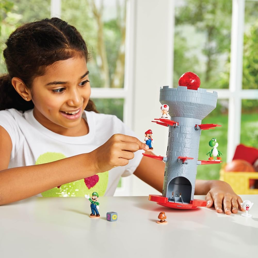 EPOCH Games Super Mario Blow Up Shaky Tower – Balancing Game for Kids Ages 4+