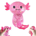 EQOA Pink Axolotls Squishies Fidget Stress Ball – Cute Squeeze Toy for Stress Relief & Easter Basket Stuffers