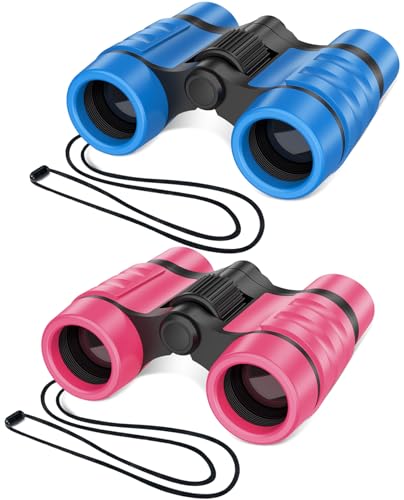 ESSENSON Kids Binoculars Set of 2 - 4x30mm Outdoor Toy for Ages 3-12, Bird Watching, Hiking, Camping
