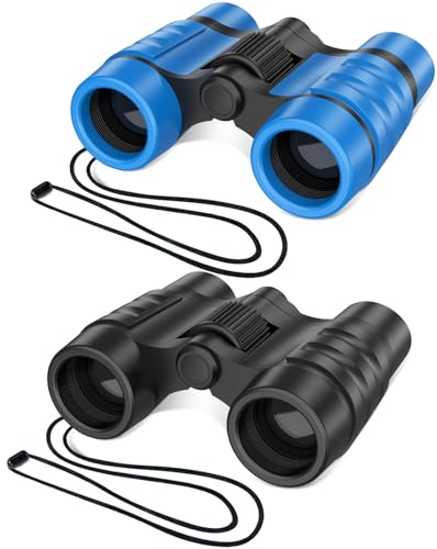 ESSENSON Kids Binoculars (Set of 2) – 4x30mm Adjustable, Rubber Eyepieces, Ages 3-12