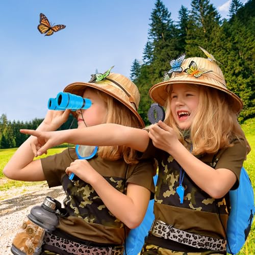 ESSENSON Kids Explorer Kit – Outdoor Adventure Binoculars, Magnifying Glass, Compass & More for Ages 3-8