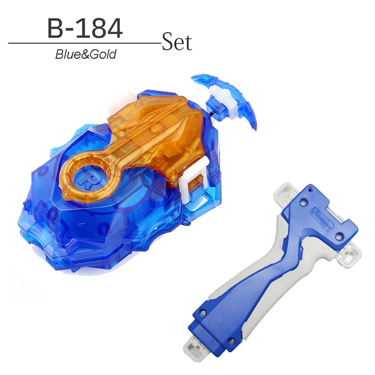 Esste Beyblade Burst Launcher and Grip Set – Left & Right Spin, Compatible with All Burst Series (Blue)