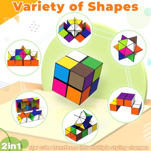 Euclidean Cube Star Cube Magic Cube Set – 2-in-1 Yoshimoto Cube Fidget Toy for All Ages