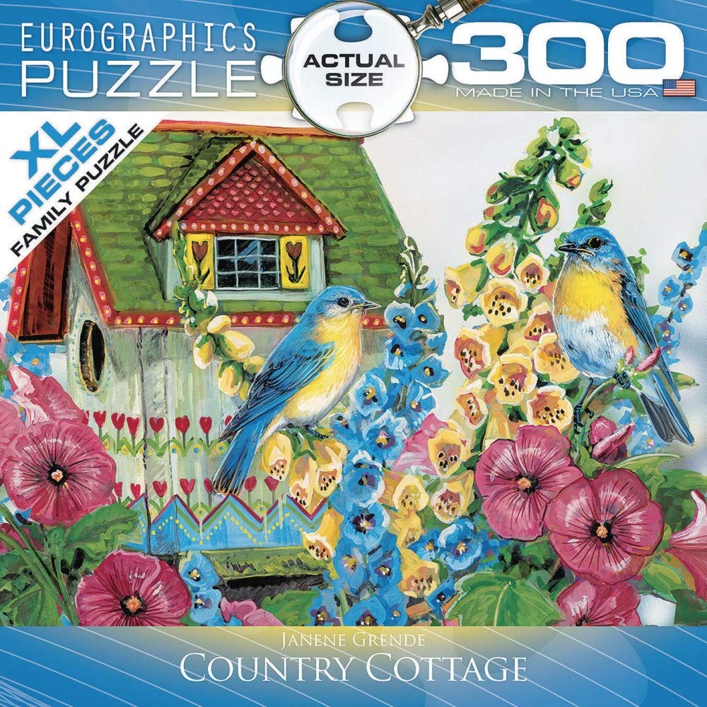 EuroGraphics Country Cottage 300-Piece Jigsaw Puzzle – 19.25" x 26.5" Finished Size