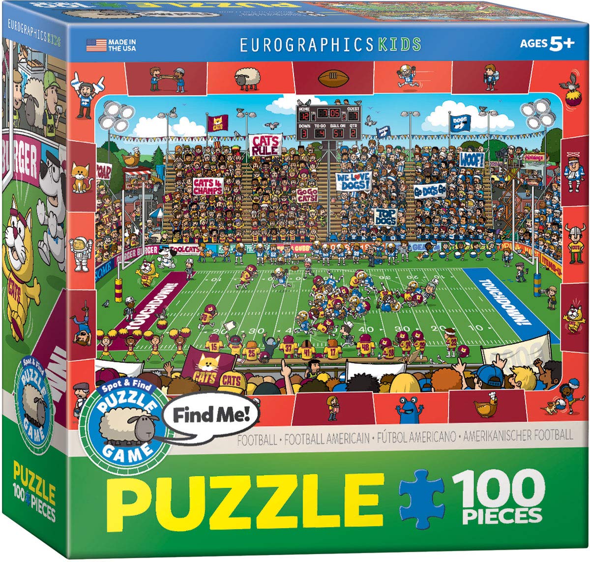 EuroGraphics Football Spot & Find 100-Piece Jigsaw Puzzle