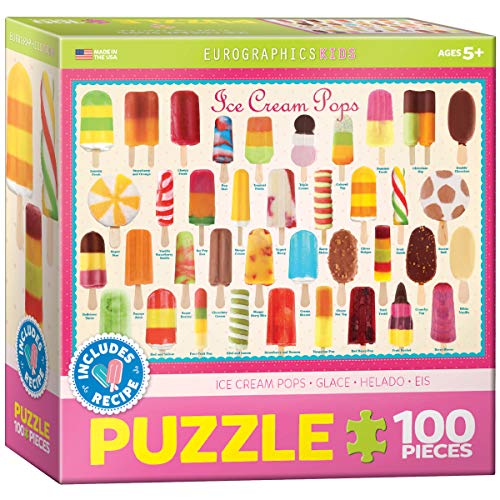 EuroGraphics Ice Cream Pops 100-Piece Puzzle – Fun, Eco-Friendly Jigsaw for Kids
