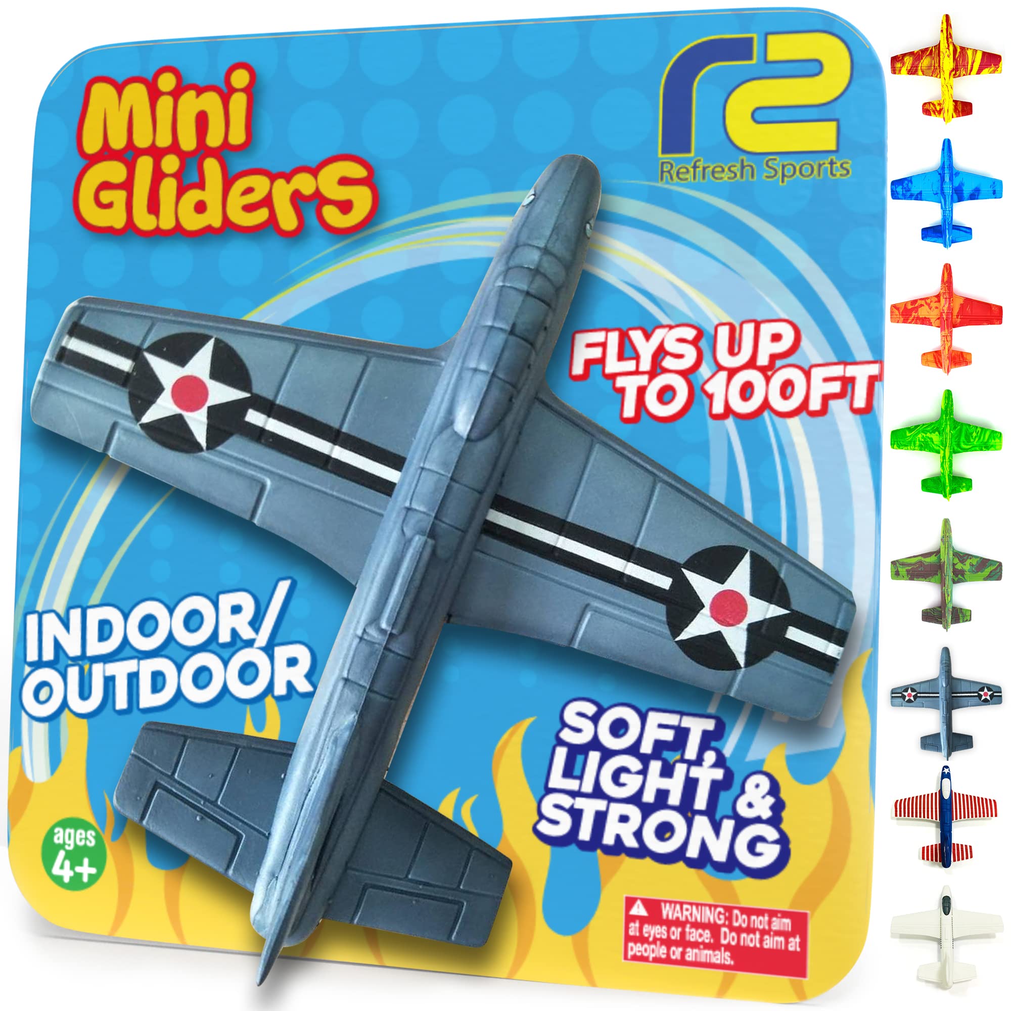 EVA Foam Glider Plane for Kids - Refresh Sports Indoor & Outdoor Flying Toy, Flies 100 ft